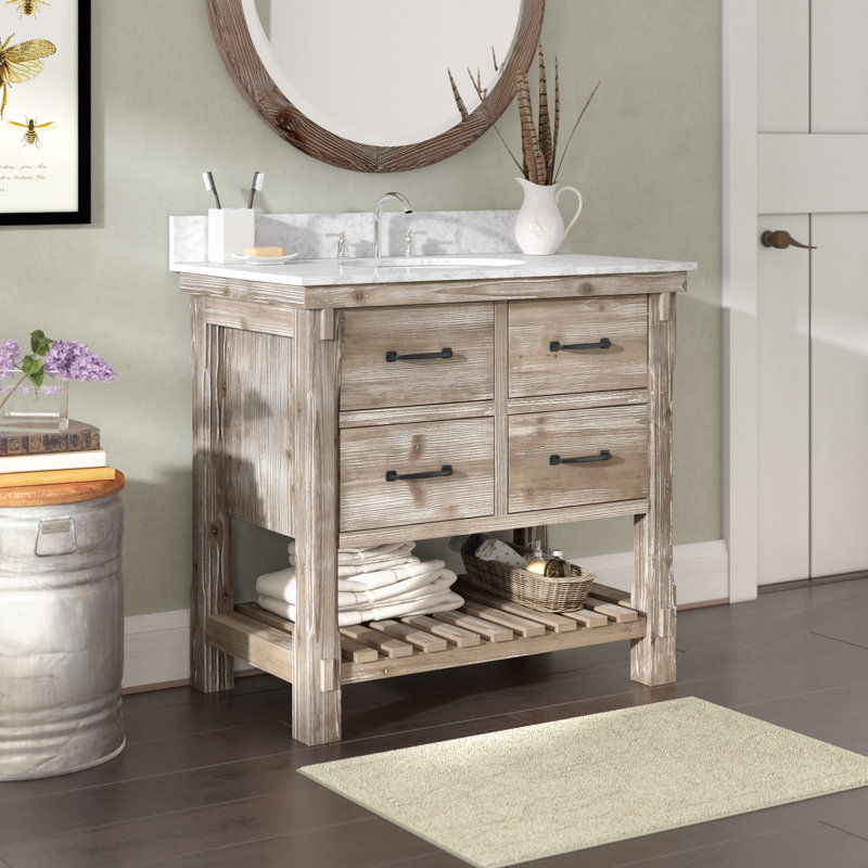 Laurel Foundry Modern Farmhouse Ensemble de vanité de salle de bain simple 37" Clemmie et
